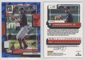 2022 Panini Donruss Optic Cracked Ice Blue Prizm /7 Xander Bogaerts #130