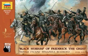 1/72 "Húsares Negros" de Federico el Gran Zvezda 8079 Figura Plástico Modelo Kit - Imagen 1 de 10