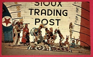 Postcard Sioux Native American Indians Ogallala Nebraska Chief Whitecalf Dancers - Picture 1 of 2