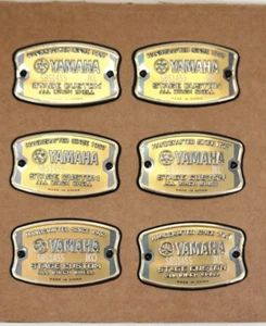 Yamaha Stage Custom Drum Badge with Mounting Screws (with serial number) 6 pcs - Picture 1 of 2