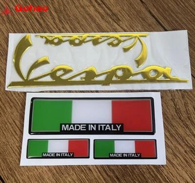CARENADO DORADO CUERPO INSIGNIA ITALIA EMBLEMA CALCOMANÍA PARA PIAGGIO VESPA LX125 LX150 PX150 Foto 1 de 4
