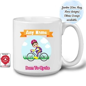 Personalisierte Jumbo 20oz Radfahrerbecher Damen Biker Fahrrad Radfahren Geschenke für sie - Bild 1 von 28