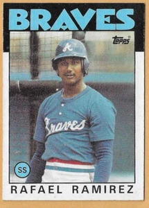 RAFAEL RAMÍREZ ATLANTA BRAVES #107 - TOPPS CASI NUEVO - NUEVO COMO NUEVO 1986 - Imagen 1 de 2