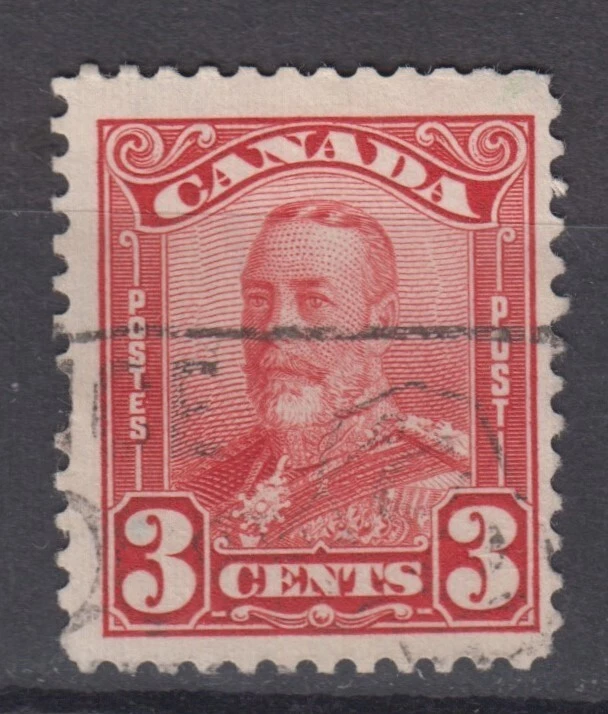 Canadá Scott #151 3 centavos carmín oscuro "KGV Scroll" F Foto 1 de 1