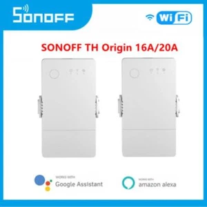 SONOFF TH Origin Smart WiFi Switch Temperature Humidity Monitor Alexa Google - Picture 1 of 8