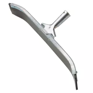 24 in Curved Industrial Duty Steel Floor Squeegee Garage Driveway Water Cleaning - Picture 1 of 12