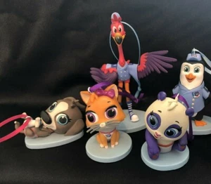 DISNEY-T-O-T-S-5pc-CHRISTMAS ORNAMENT SET FREDDY, PIP, PRECIOUS, MIA , & PABLO P - Picture 1 of 7