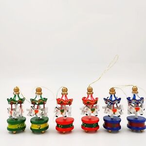 Maßstab 1:12 Puppenhaus Miniatur Weihnachtskarussell Spielplatz Holz Geschenke