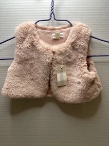 Gymboree Rose Rosa Kunstfell Weste Größe 3-6 Monate Neu Mit Etikett - Bild 1 von 9