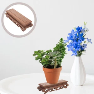Solid Wood Base Crafts Sculpture Display Stand Fish Shelf Ornament - Picture 1 of 12