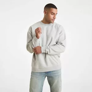 NWT Nuuds Men's Classic Crewneck Sweatshirt Size XL Heather Grey Gray - Picture 1 of 8