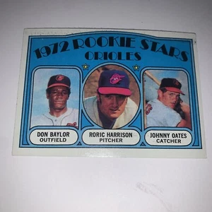 Don Baylor Roric Harrison Johnny Oates 1972 Topps Orioles Rookies NM RC - Picture 1 of 2