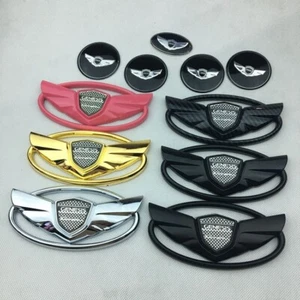7pcs/set for Hyundai Rohens genesis coupe Car Sticker Front Rear Emblem Hub Cap - Picture 1 of 16