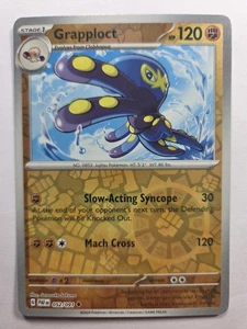 Juego de cartas coleccionables Pokémon Grapploct 052/091 SV: Paldean Fates poco común holograma inverso casi nuevo - Imagen 1 de 2