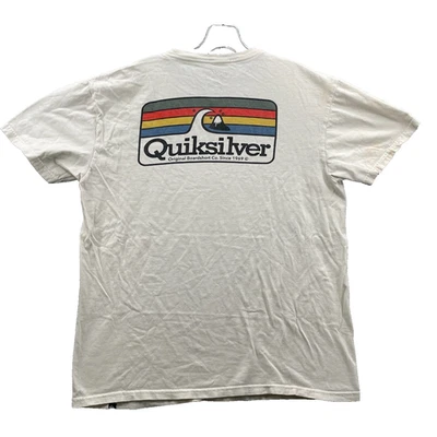 Camiseta Quiksilver Hombres Grande Surf Patín Playa Caminata Ropa Deportiva Aire Libre Preppy Y2k Foto 1 de 4