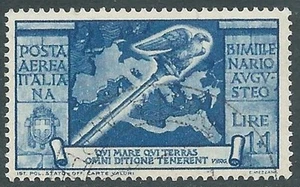 1937 REGNO POSTA AEREA USATO AUGUSTO 1 LIRA - P3-5 - Picture 1 of 1