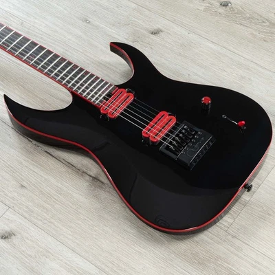 Schecter Sunset-6 ET Red Dawn Guitar, EverTune, Fishman Fluence, Gloss Black - Image 1 of 4