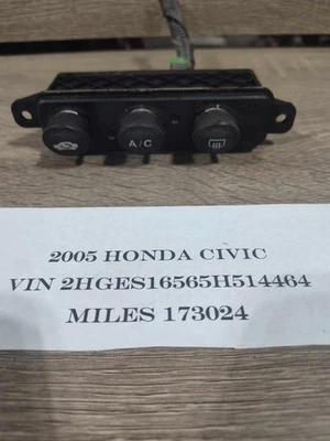 Calefacción A/C Control HONDA CIVIC 01 02 03 04 05 Foto 1 de 3
