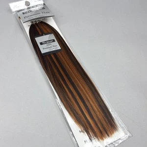 "Cabello recto micro trenzado negro y miel 16"" Yaki a granel #P1B/30" - Imagen 1 de 6