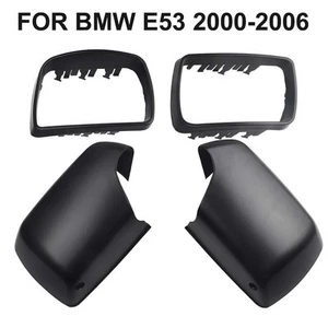 Set of 4 Wing Door Mirror Covers for BMW E53 (1999 2006) with LED Hole Design - Picture 1 of 13