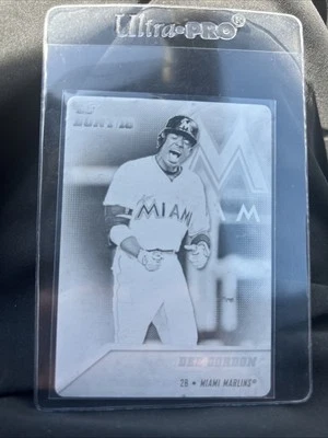 Dee Gordon Miami Marlins Topps 2016 Black Printing plate 1/1!!! - Image 1 of 2