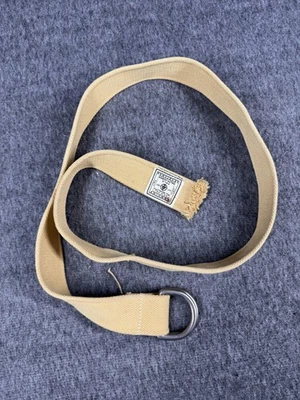 Polo Ralph Lauren Sportsman Belt Mens One Size Khaki Tan Webbed Canvas D-Ring - Image 1 of 4