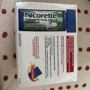 NICORETTE LZ 4MG 144 MINT  LOZENGES  exp 04/2026 (Shelfwear to Sealed Box) - Picture 1 of 2