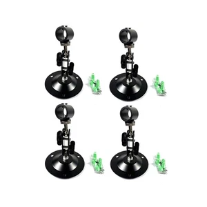 4 PZ Staffa Modulo Laser 16mm Regolabile 360 Gradi Alluminio Nero per Montaggio - Foto 1 di 4