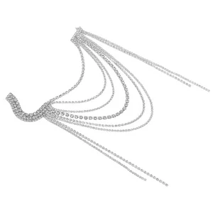 Fringed Blazer Dainty Fashion Brooch Multi-layered Rhinestone Pin - Picture 1 of 12