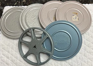 Vintage Scherer 8 mm Film 5" Spule mit Metallkanister blau/braun/grau Menge 5 - Bild 1 von 6