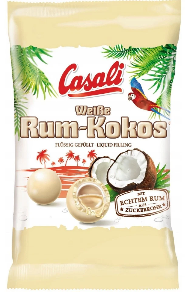 🥥 CASALI - RON COCO DRAGEE - 100G - ALCOHOL LICOR - CHOCOLATE BLANCO 🥃 Foto 1 de 1