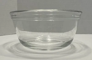 Anchor Ovenware Mixing Bowl 1 Quart Clear Glass W/Scratches Oven Microwave USA - Picture 1 of 11