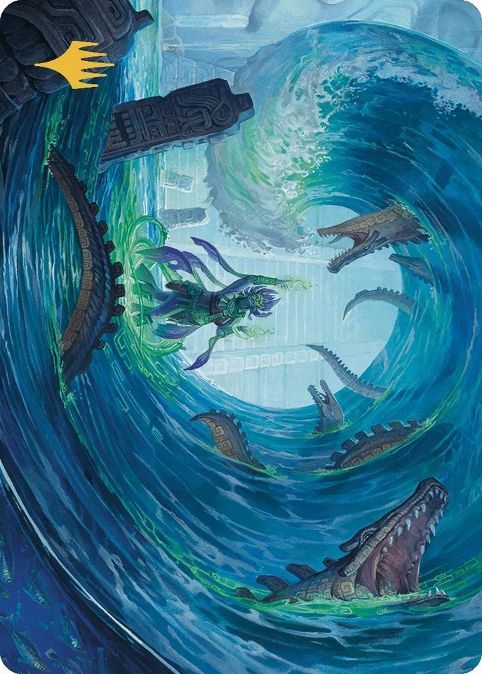 Wave Goodbye Art Card (Gold-Stamped Planeswalker Symbol) - 76 / English / Near - Image 1 of 1