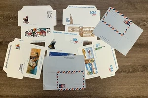 GandG Stamps US Aerogramme Via Airmail Stamped Envelopes Unused Mixed Lot - Picture 1 of 15
