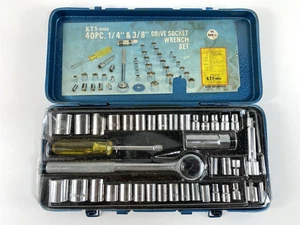 KTS Tools Antrieb Steckschlüsselsatz 1/4” & 3/8” Antrieb Chrom metrisch & Zoll Größen - Bild 1 von 4