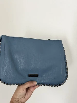 Jessica Simpson Crossbody Bag Beaded Blue And Silver  Hardware - Image 1 of 4