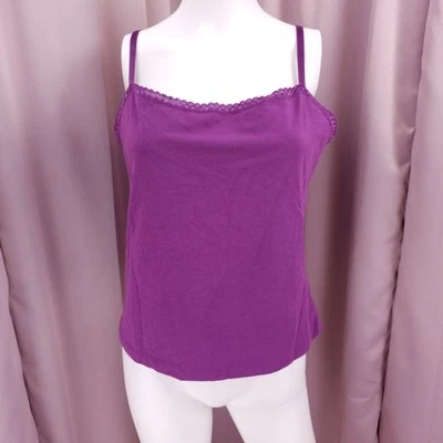 Camiseta sin mangas Apostrophe elástica para mujer púrpura ajustable grande nueva con etiquetas Foto 1 de 4