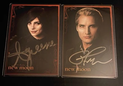 Crepúsculo Luna Nueva Peter Facinelli Ashley Greene Autógrafo Alice Carlisle Automático Foto 1 de 2