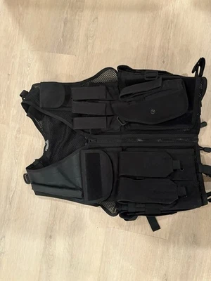 CHALECO TÁCTICO LANCER CROSS DRAW TOTALMENTE AJUSTABLE NEGRO Airsoft Combat Foto 1 de 4