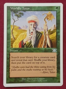 Magic The Gathering 6TH EDITION WORLDLY TUTOR green card MTG SIXTH - Picture 1 of 2