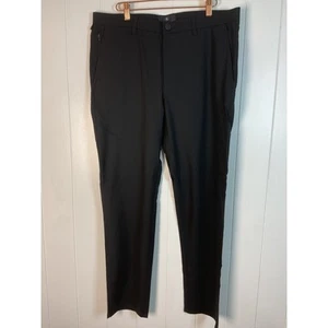 Hart Schaffner Marx Men's Black Wool Blend Flat Front Dress Pants Size 34/30 - Imagen 1 de 8