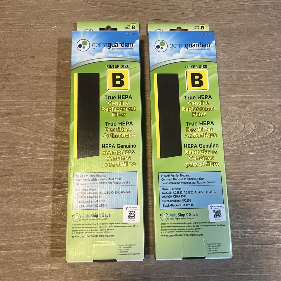 Filtro HEPA Germ Guardian FLT4825 Talla B - Multi Compatible - Nuevo en caja (paquete de 2)  Foto 1 de 4