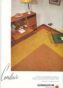 Alte Linoleum Reklame 1955 aus Zeitschrift - Bild 1 von 1