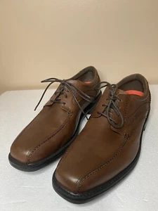 Scarpe eleganti Rockport uomo Stratton Bike Derby Oxford taglia 11,5 EU 46 marroni - Foto 1 di 7