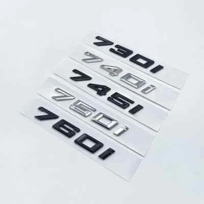 New Font Number Letters 730i 740i 745i 750i 760i Top ABS Emblem for BMW 7 Series Foto 1 de 4