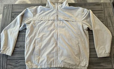 COLUMBIA SPORTSWEAR KHAKI TAN FULL ZIP LINED ATHLETIC SPORT JACKET COAT MENS 2XT - Image 1 of 4