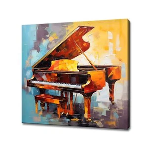 Piano Musica Stile Pittura Colorata Stampa su Tela, Musica Classica Arte - Foto 1 di 9