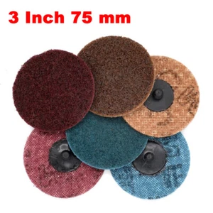 Ø 3" inch 75mm Sanding Discs Quick Change Type-R Roll Lock Pads 150 240 400 Grit - Picture 1 of 8