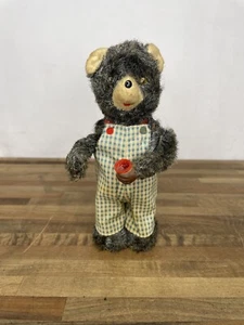 Juguete mecánico de cuerda de oso sediento vintage ALPS JAPÓN - Imagen 1 de 6