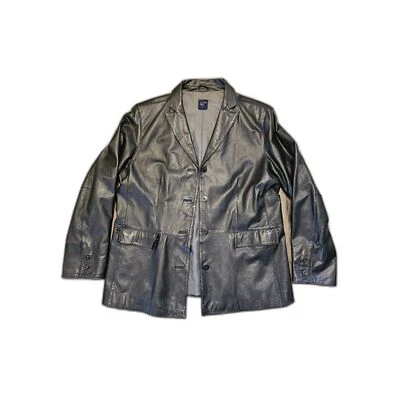 Vintage 90's Womens GAP Genuine Leather Jacket Shell Size Large - Image 1 of 4